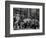 Construction Workers Line up for Pay Beside the First Rockefeller Center Christmas Tree-null-Framed Photographic Print