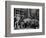 Construction Workers Line up for Pay Beside the First Rockefeller Center Christmas Tree-null-Framed Photographic Print