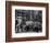 Construction Workers Line up for Pay Beside the First Rockefeller Center Christmas Tree-null-Framed Photographic Print