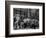 Construction Workers Line up for Pay Beside the First Rockefeller Center Christmas Tree-null-Framed Photographic Print