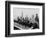 Construction Workers Take a Lunch Break on a Steel Beam Atop the RCA Building at Rockefeller Center-null-Framed Photographic Print