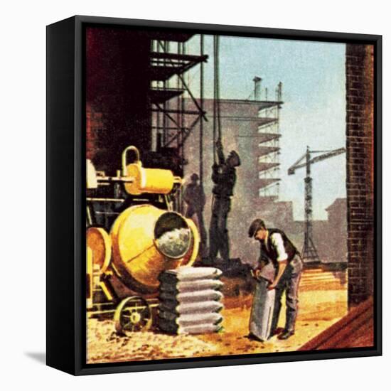 Construction-English School-Framed Premier Image Canvas