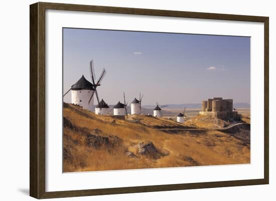 Consuegra, Windmills and Castle - New Castile, Spain-Markus Bassler-Framed Photographic Print
