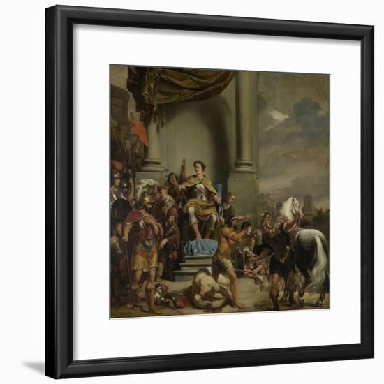 Consul Titus Manlius Torquatus Orders the Beheading of His Son-Ferdinand Bol-Framed Art Print