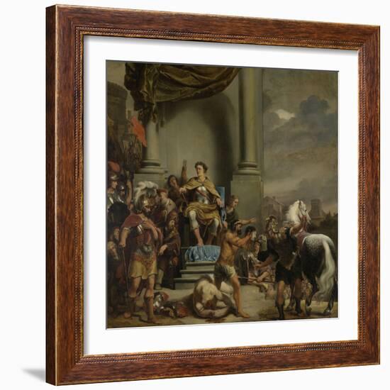 Consul Titus Manlius Torquatus Orders the Beheading of His Son-Ferdinand Bol-Framed Art Print