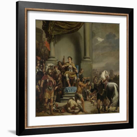 Consul Titus Manlius Torquatus Orders the Beheading of His Son-Ferdinand Bol-Framed Art Print