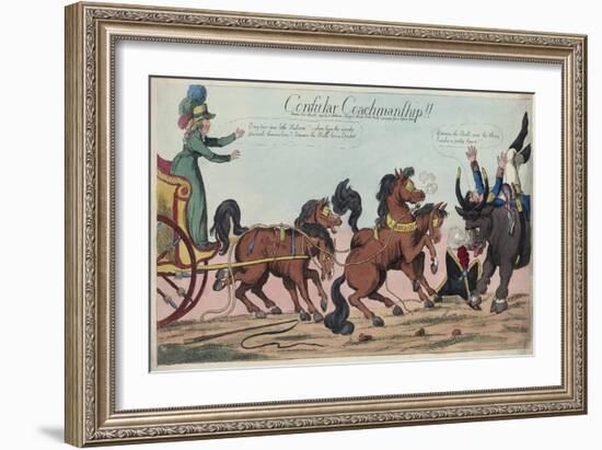 Consular Coachmanship!!, Published by William Holland, May 22, 1803-null-Framed Giclee Print