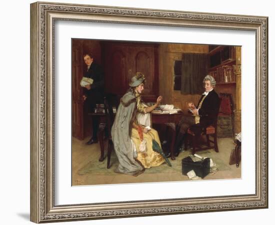 Consulting her Lawyer, 1892-Frank Dadd-Framed Giclee Print