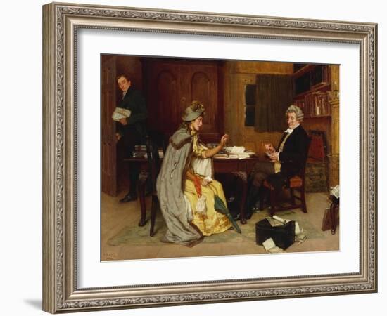 Consulting Her Lawyer, 1892-Frank Dadd-Framed Premium Giclee Print