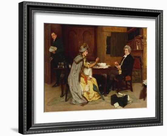 Consulting Her Lawyer, 1892-Frank Dadd-Framed Giclee Print
