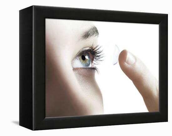 Contact Lens Use-Science Photo Library-Framed Premier Image Canvas