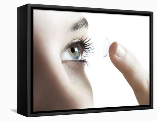 Contact Lens Use-Science Photo Library-Framed Premier Image Canvas