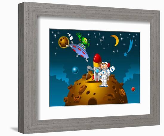 Contact with an Alien-sababa66-Framed Art Print