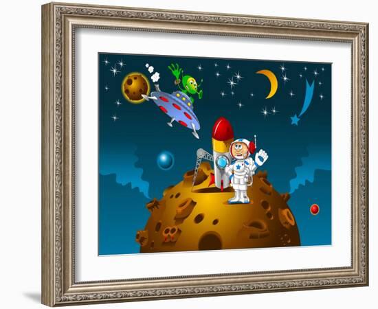 Contact with an Alien-sababa66-Framed Art Print