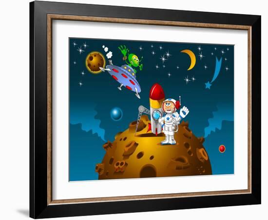 Contact with an Alien-sababa66-Framed Art Print