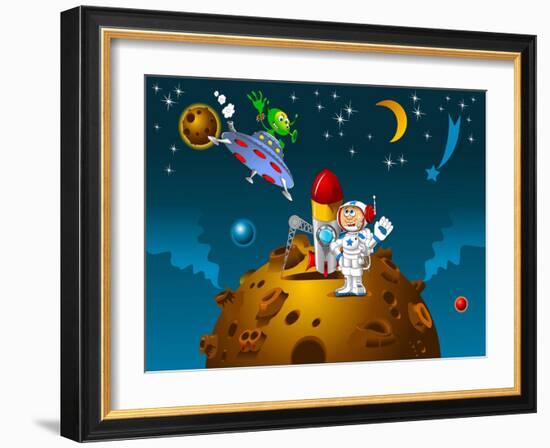 Contact with an Alien-sababa66-Framed Art Print