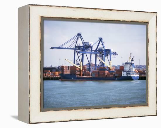 Container Port, Felixstowe, Suffolk, England, United Kingdom-G Richardson-Framed Premier Image Canvas