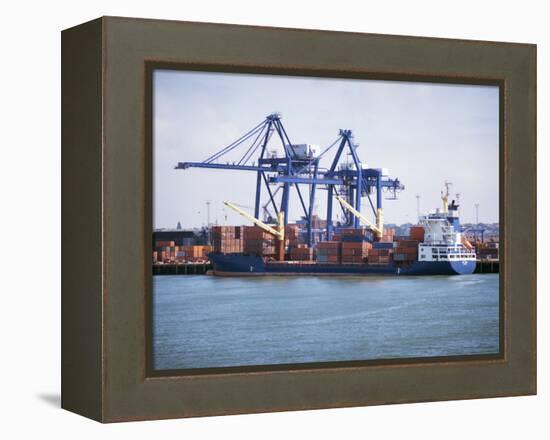 Container Port, Felixstowe, Suffolk, England, United Kingdom-G Richardson-Framed Premier Image Canvas