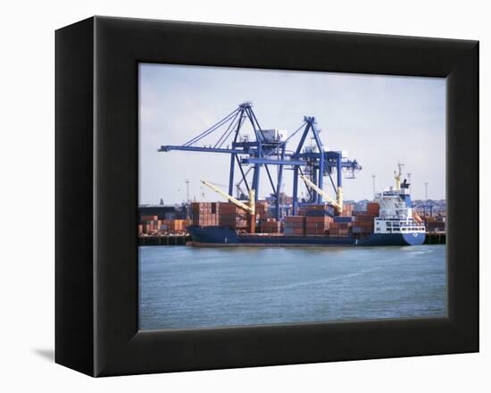 Container Port, Felixstowe, Suffolk, England, United Kingdom-G Richardson-Framed Premier Image Canvas