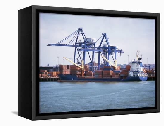 Container Port, Felixstowe, Suffolk, England, United Kingdom-G Richardson-Framed Premier Image Canvas