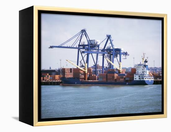 Container Port, Felixstowe, Suffolk, England, United Kingdom-G Richardson-Framed Premier Image Canvas