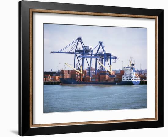 Container Port, Felixstowe, Suffolk, England, United Kingdom-G Richardson-Framed Photographic Print