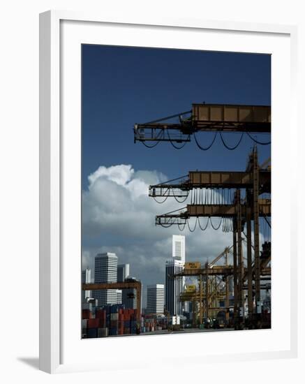 Container Terminal, Singapore Port Authority, Singapore-Alain Evrard-Framed Photographic Print