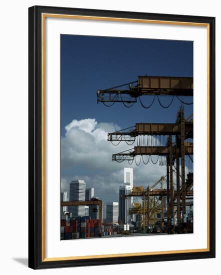 Container Terminal, Singapore Port Authority, Singapore-Alain Evrard-Framed Photographic Print