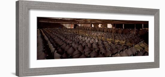 Containers and Barrels in a Winery, Vilafranca Del Penedes, Catalonia, Spain-null-Framed Photographic Print