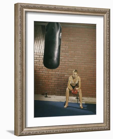 Contemplating the Bag-null-Framed Photographic Print