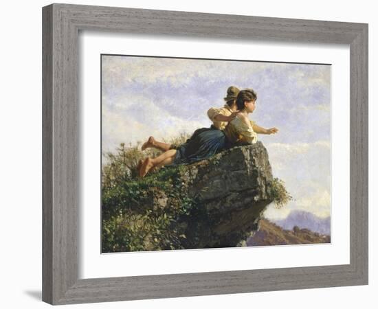 Contemplation, 1872-Filippo Palizzi-Framed Giclee Print