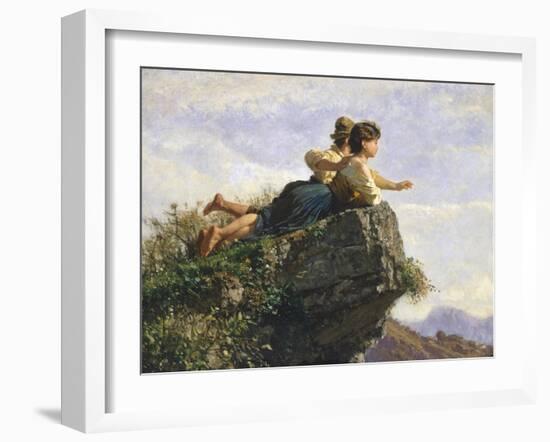 Contemplation, 1872-Filippo Palizzi-Framed Giclee Print