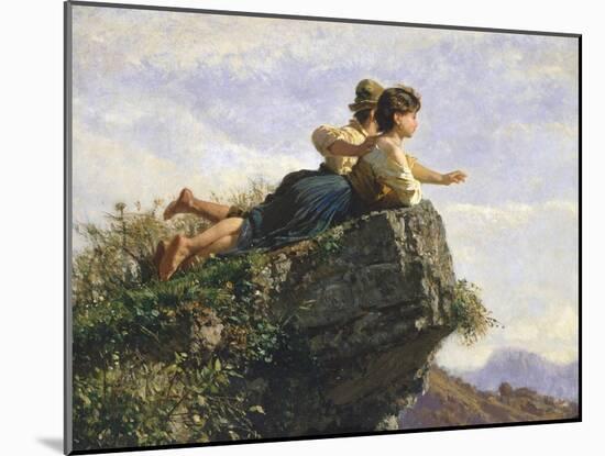 Contemplation, 1872-Filippo Palizzi-Mounted Giclee Print