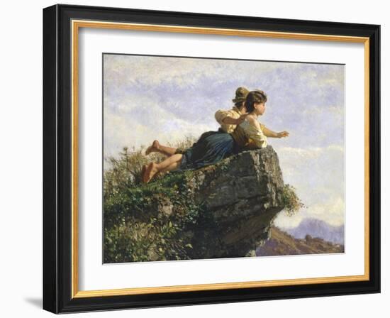 Contemplation, 1872-Filippo Palizzi-Framed Giclee Print