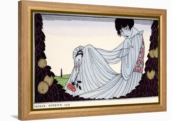 Contemplation ? 1919-Georges Barbier-Framed Premier Image Canvas