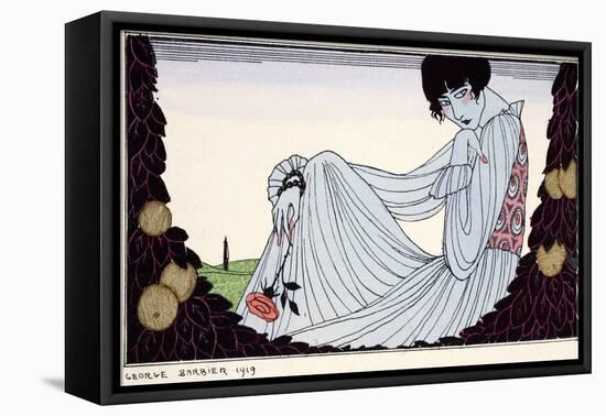 Contemplation ? 1919-Georges Barbier-Framed Premier Image Canvas