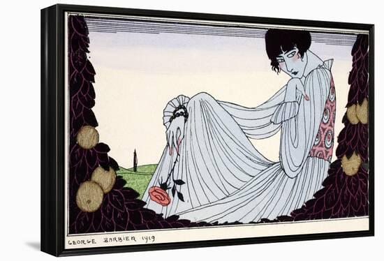 Contemplation ? 1919-Georges Barbier-Framed Premier Image Canvas