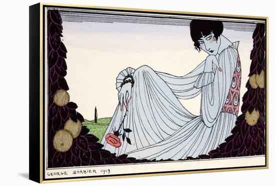 Contemplation ? 1919-Georges Barbier-Framed Premier Image Canvas