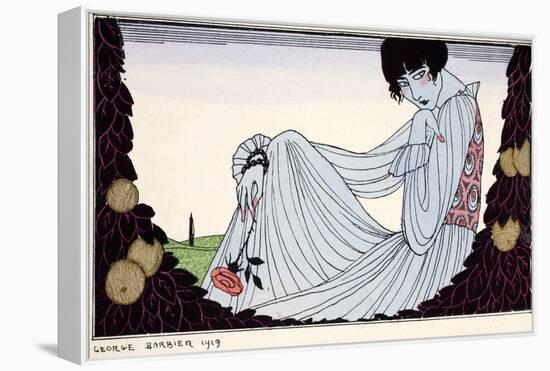 Contemplation ? 1919-Georges Barbier-Framed Premier Image Canvas