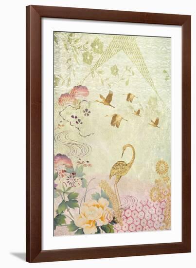 Contemplation Cranes-Belle Poesia-Framed Giclee Print