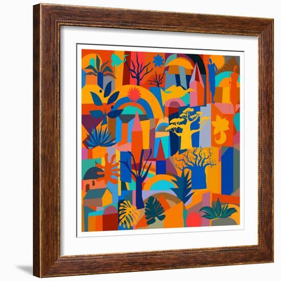 Contemporary Art Abstract Original Composition-isaxar-Framed Photographic Print