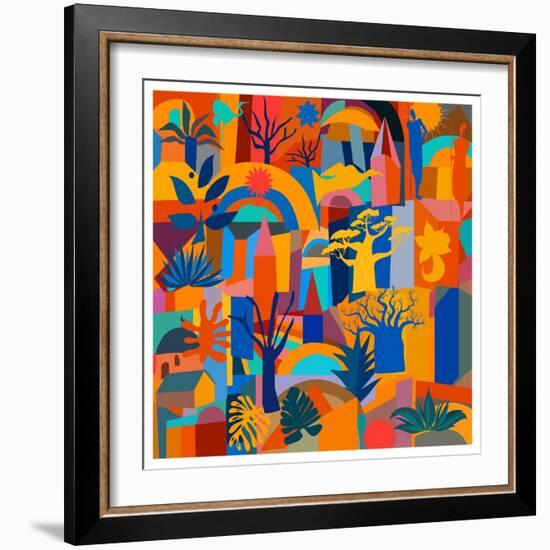 Contemporary Art Abstract Original Composition-isaxar-Framed Photographic Print