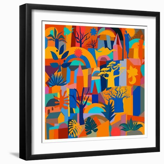 Contemporary Art Abstract Original Composition-isaxar-Framed Photographic Print