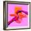 Contemporary Art Collage. Modern Design Work in Neon Trendy Colors. Tender Human Hands. Stylish And-master1305-Framed Photographic Print