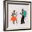 Contemporary Art Collage of Dancing Elder Man and Woman in Retro Styled Clothes Isolated over Light-master1305-Framed Photographic Print