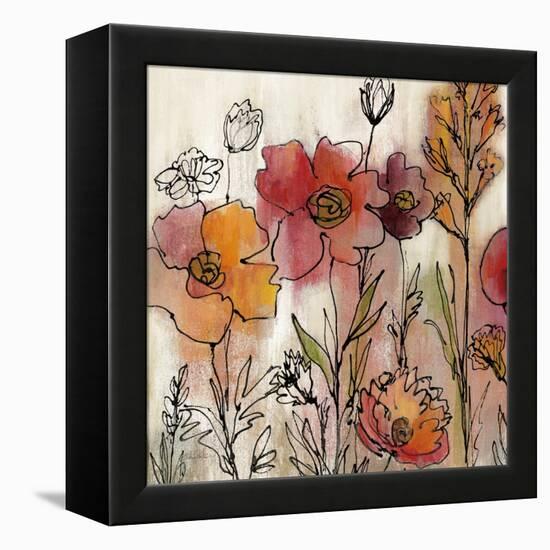 Contemporary Botanical Cream II-Silvia Vassileva-Framed Stretched Canvas