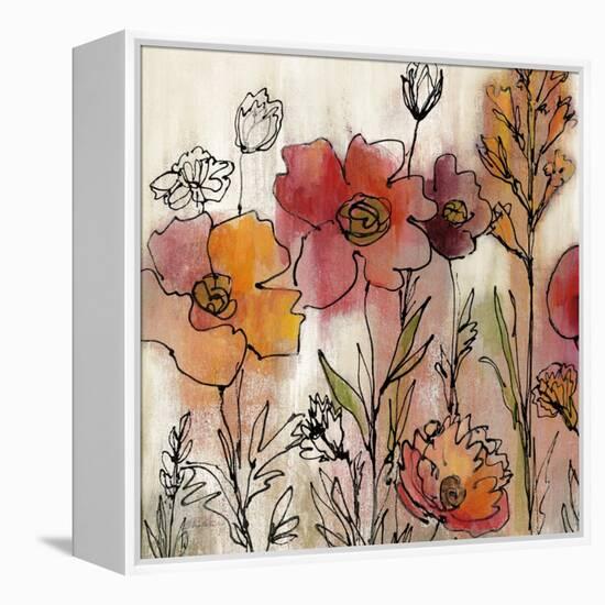 Contemporary Botanical Cream II-Silvia Vassileva-Framed Stretched Canvas