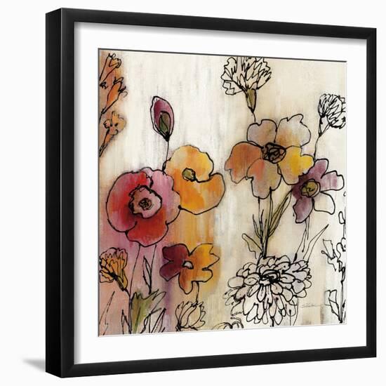 Contemporary Botanical Cream III-Silvia Vassileva-Framed Art Print