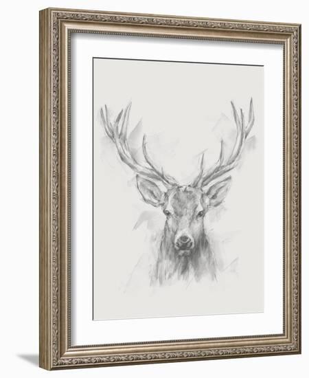 Contemporary Elk Sketch I-null-Framed Art Print