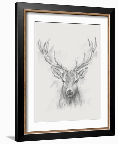 Contemporary Elk Sketch I-null-Framed Art Print